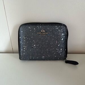 Coach Blue/Gray Glitter Star Small Wallet